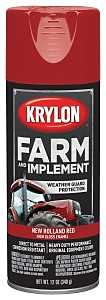 Krylon K01947000 Farm Equipment Spray, High-Gloss, New Holland Red, 12 oz, Pack of 6