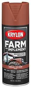 Krylon K01951007 Farm and Implement Primer, Sandable Red Oxide Primer, 12 oz, Pack of 6