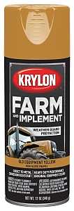 Krylon K01953000 Farm Equipment Spray, 12 oz, 20 sq-ft Coverage Area, Lacquer Base, High-Gloss, Old Equipment CAT Yellow, Pack of 6