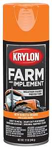 Krylon K01954000 Farm Equipment Spray, High-Gloss, New Kubota Orange, 12 oz, Pack of 6