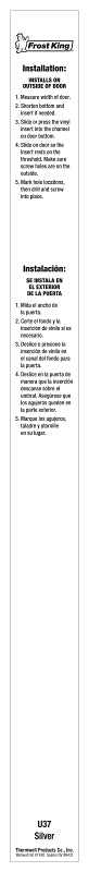 Frost King U37H Door Bottom, 36 in L, 1-3/4 in W, Aluminum
