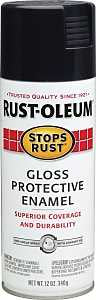 Rust-Oleum 7779830 Rust Preventative Spray Paint, Gloss, Black, 12 oz, Can