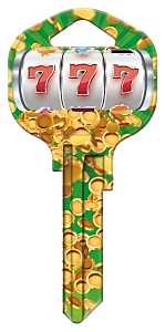 Hy-Ko 15005KW1-LUCK Key Blank, Painted, For: Kwikset KW1, Titan KW10 Keyways, Pack of 5