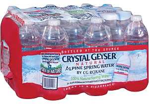 Crystal Geyser 24514-7 Bottle Water, Liquid, Spring Flavor, 16.9 oz Bottle