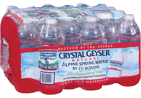 Crystal Geyser Alpine Spring 24514-7 Bottled Water, 16.9 oz