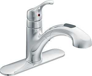 Moen Renzo Glacier CA87316C Kitchen Faucet, 1.5 gpm, 1-Faucet Handle, Stainless Steel, Chrome Plated, Deck Mounting