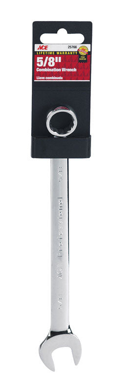 Ace Pro Series 5/8 in. x 5/8 in. SAE Alloy Steel Combination Wrench