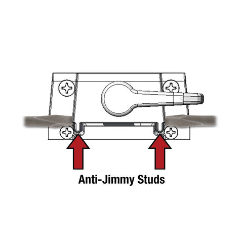 Prime-Line F 2554 Window Sash Lock, Zinc, 2-1/8 in Mounting Hole