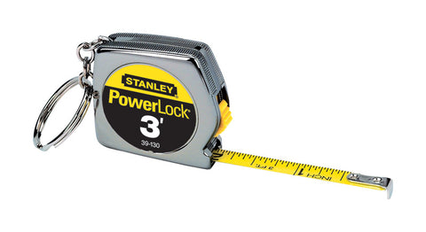 Stanley PowerLock Key Chain Tape Measure 1/4 in. W x 3 ft. L