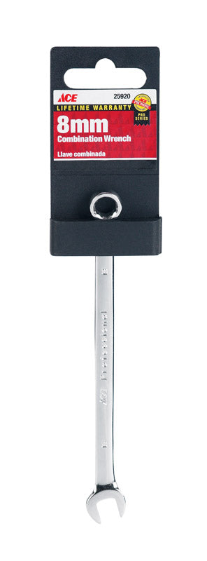 Ace Pro Series 8 mm x 8 mm Metric Alloy Steel Combination Wrench