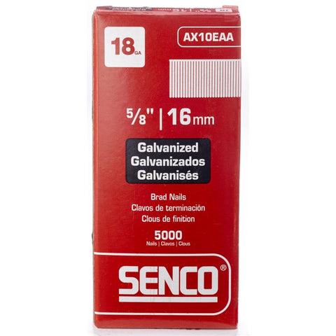 Senco 18 Ga. X 5/8 in. L Galvanized Steel Brad Nails 5000 pk