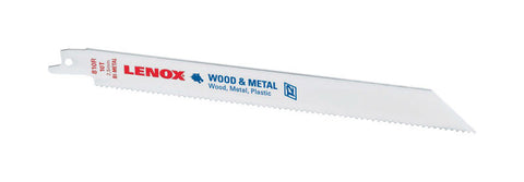 Lenox 8 in. L 10 TPI Bi-Metal Reciprocating Saw Blade 1 pk