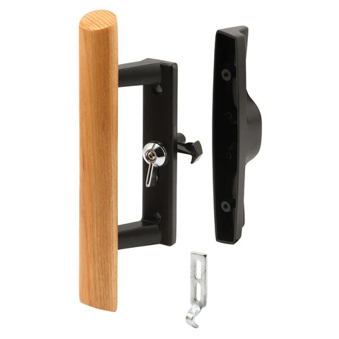 Prime-Line C 1107 Sliding Door Lock, Aluminum/Wood