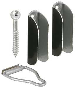 Make-2-Fit PL 8102 Top Hanger and Bottom Latch, Aluminum, Bronze, For: 3/8 in Screen Frame