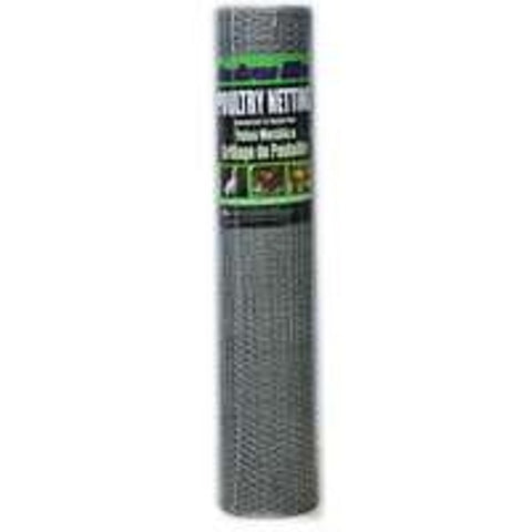 Jackson Wire 12 08 45 15 Avery Hex Netting, 150 ft L, 36 in W, 22 ga Gauge, Hexagonal Mesh, 1/2 in Mesh, Galvanized
