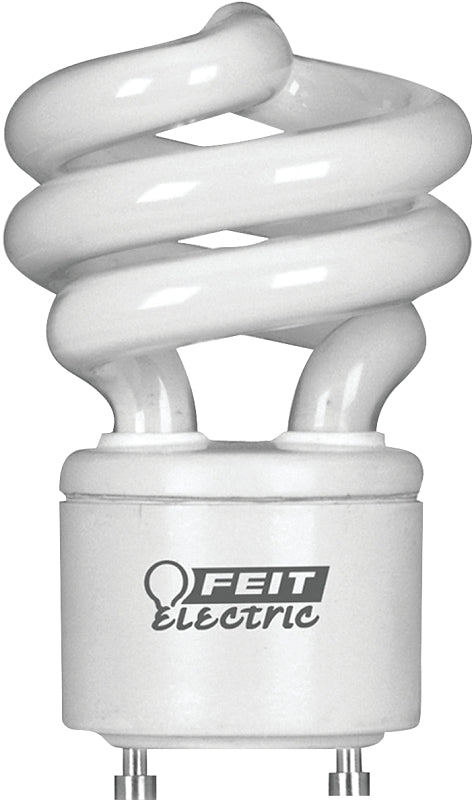 Feit Electric BPESL13T/GU24/D/C Compact Fluorescent Bulb, 6500 K Color Temp, Daylight, 900 Lumens, 13 W, Spiral Lamp, Pack of 6
