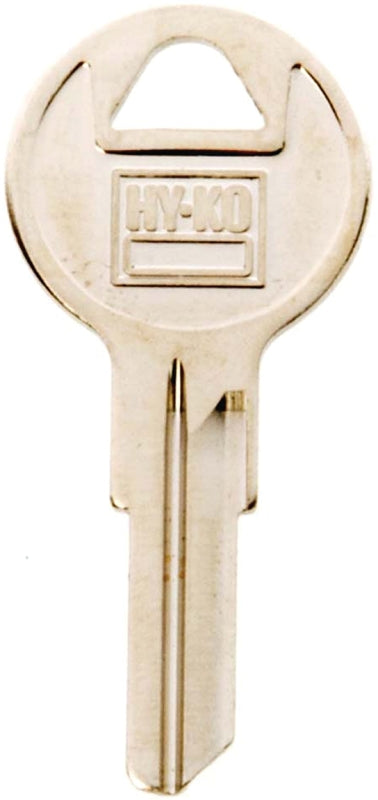 Hy-Ko 11010Y14 Key Blank, Brass, Nickel, For: Yale Cabinet, House Locks and Padlocks, Pack of 10