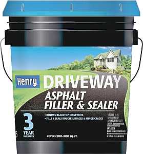 Henry HE175074 Driveway Asphalt Filler and Sealer, Liquid, Black/Brown, 4.75 gal Pail