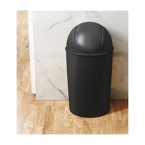 Umbra 10 gal. Black Grand Wastebasket