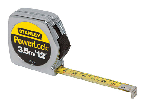 Stanley PowerLock 12 ft. L X 0.5 in. W Compact Tape Measure 1 pk