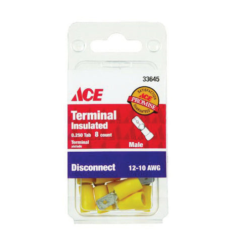 Ace Industrial Male Disconnect Vinyl Yellow 8