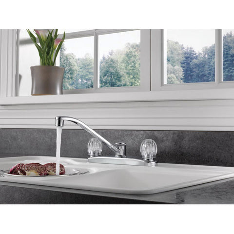 Peerless Classic Two Handle Chrome Kitchen Faucet