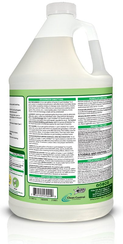 Odoban 911061-G4 Eliminator and Disinfectant, 1 gal Bottle, Eucalyptus, Pack of 4