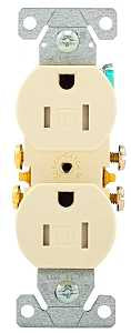 Eaton Wiring Devices TR270LA-BOX Duplex Receptacle, 2 -Pole, 15 A, 125 V, Push-in, Side Wiring, NEMA: 5-15R