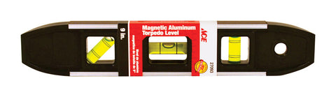 Ace Aluminum Magnetic Torpedo Level 9 in. L