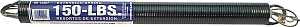 Prime-Line GD 12207 Extension Spring, 1-19/64 in OD, 22 in OAL, Carbon Steel, Galvanized, Loop End, 150 lb