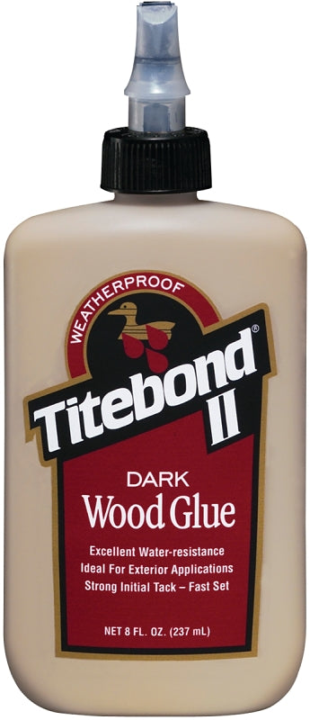 Titebond II 3703 Wood Glue, Brown, 8 oz Bottle