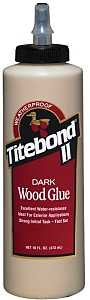 Titebond II 3704 Wood Glue, Brown, 16 oz Bottle
