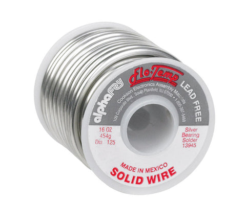 Alpha Fry Silver Bearing Alloy For Plumbing Solid Wire Solder 16 oz. For Copper Tubing and Supply