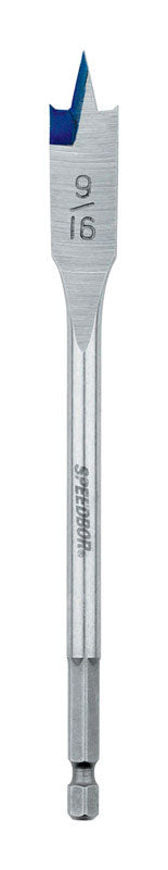 Irwin Speedbor 9/16 in. Dia. x 6 in. L Carbon Steel Wood Boring Bit 1 pc.