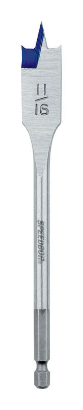 Irwin Speedbor 11/16 in. Dia. x 6 in. L Carbon Steel Wood Boring Bit 1 pc.