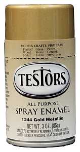 Testors 1244T Craft Paint, Metallic, Gold, 3 oz, Bottle