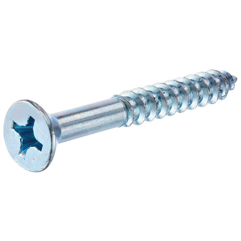 Hillman M1 Flat Wood Screw and Drill Kit No.8, No.10, No.12 Blue Steel/Plastic 6 pk