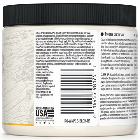 Retique It Wood'n RQ-WNP16-BLCH-R10 Primer, Bleached Wood, 16 oz