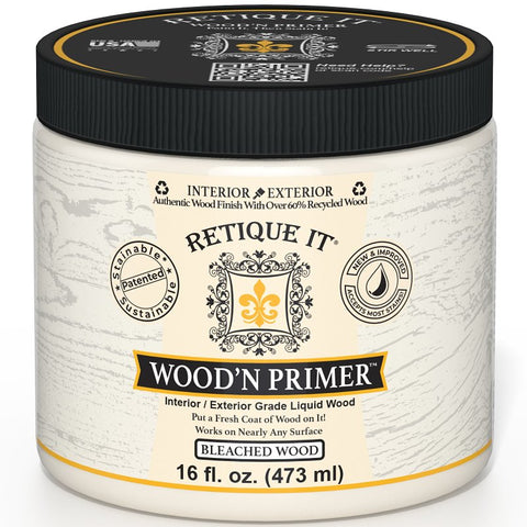 Retique It Wood'n RQ-WNP16-BLCH-R10 Primer, Bleached Wood, 16 oz