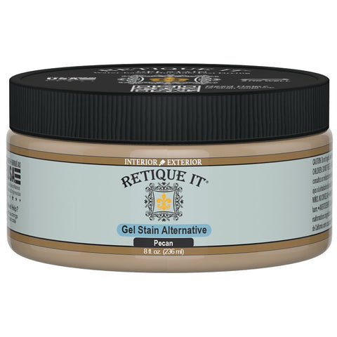 Retique It RQ-GS08-PECA-R8 Stain Alternative, Pecan, Gel, 8 oz