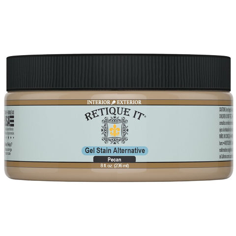 Retique It RQ-GS08-PECA-R8 Stain Alternative, Pecan, Gel, 8 oz