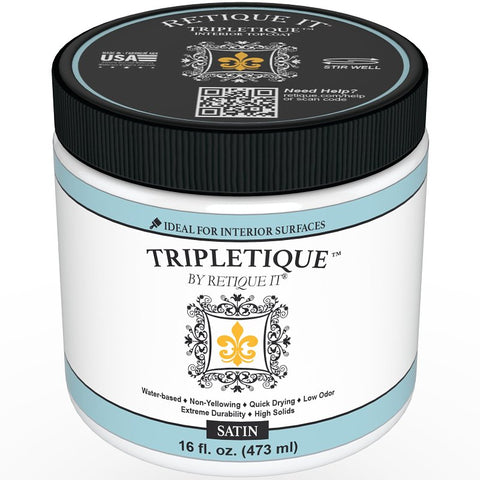 Retique It Tripletique RQ-TPLQ16S-R10 Interior Top Coat, Satin, 16 oz