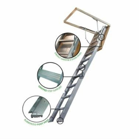 Marwin The TITAN Series T225410R3FT Attic Stair, 10 ft 4 in H Ceiling, 54 in H x 22-1/2 in W Ceiling Opening