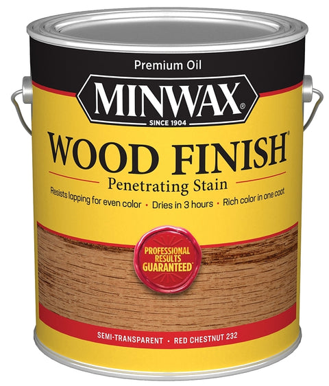 Minwax Wood Finish 710890000 Wood Stain, Red Chestnut, Liquid, 1 gal, Can, Pack of 2