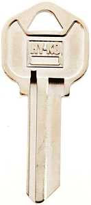 Hy-Ko 11010KW1 Key Blank, Brass, Nickel, For: Kwikset Cabinet, House Locks and Padlocks, Pack of 10