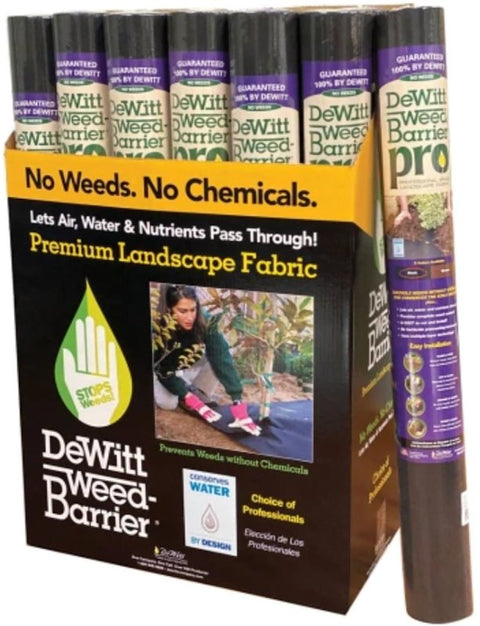 DeWitt DEWDWB303100 Weed Control, Professional, 100 ft L, 3 ft W, Polypropylene Fabric