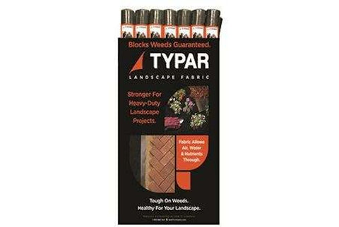 Typar 3201C-503W Premium Landscape Fabric, 100 ft L, 3 ft W, 11.5 mil Thick, Polypropylene, Black, Pack of 12