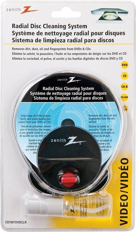 Zenith Window Cleaner Zenith CD1001DVDCLR Disc Cleaning System, Radial – Shell Lumber and ...