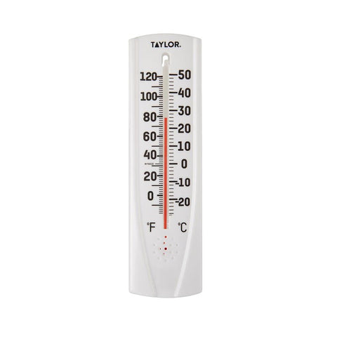 Taylor Andover 5156 Utility Thermometer, 0 to 120 deg F, Resin Casing, White Casing