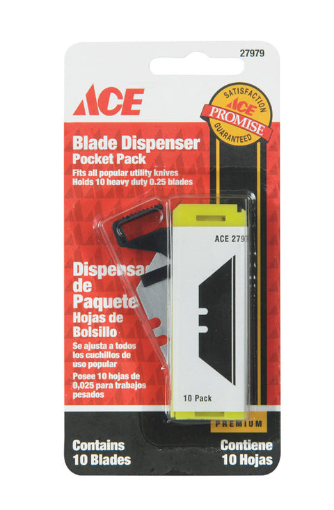 Ace Pocket Pack Utility Knife Pocket Pack Blade Dispenser 10 pk